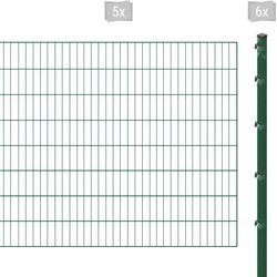 Einstabmattenzaun ARVOTEC "ESSENTIAL 160 zum Aufschrauben", grün (dunkelgrün), H:160cm, Stahl, Kunststoff, Zaunelemente, Zaunhöhe 160 cm, Zaunlänge 2 - 60 m