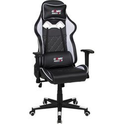 Gaming-Stuhl DUO COLLECTION "Game-Rocker G-20", schwarz (schwarz, weiß, schwarz, weiß), B:66cm H:128cm T:66cm, Stühle