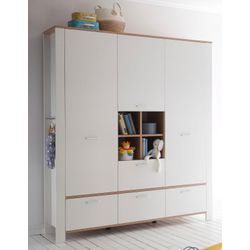 Drehtürenschrank MÄUSBACHER "Adele", weiß (weiß, asteiche), B:160cm H:195cm T:47cm, Holzwerkstoff, Schränke