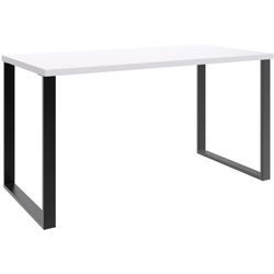 Schreibtisch WIMEX "Home Desk", schwarz (schwarz, weiß, schwarz, weiß), B:140cm H:75cm T:70cm, Tische, Mit Metallkufen, in 3 Breiten