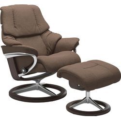 Relaxsessel STRESSLESS "Reno", braun (schwarz beige q2 faron), B:79cm H:99cm T:75cm, Leder BATICK: BATICK ist ein leicht korrigiertes, durchgefärbtes und genarbtes Möbelleder, bei dem die meisten Unebenheiten und Spuren in der Regel entfernt wurden., Leder PALOMA: PALOMA ist ein durchgefärbtes Semianilin-Möbelleder mit natürlicher Narbung., ROHLEDER Stoff Q2 FARON: Ein fester zuverlässiger Bouclu0