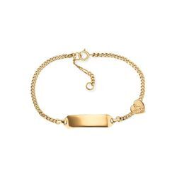 ID Armband HERZENGEL "Schutzengel Herz, HEB-ID-ANG-HEART-G9K", gold (gelbgoldfarben), Armbänder, Gelbgold 375