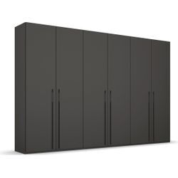 Drehtürenschrank RAUCH "Skat Pure", grau (graphit), B:301cm H:223cm T:63cm, Holzwerkstoff, Schränke, mit eleganten Griffstangen und praktischer Innenausstattung