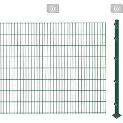 Doppelstabmattenzaun ARVOTEC "ESSENTIAL 163 zum Aufschrauben", grün (dunkelgrün), H:163cm, Stahl, Kunststoff, Zaunelemente, Zaunhöhe 163 cm, Zaunlänge 2 - 60 m