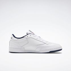 Sneaker REEBOK CLASSIC "CLUB C 85" Gr. 39, blau (weiß, navy), Leder, Schuhe Herrenschuh Retrosneaker Skaterschuh Sneaker Sneaker low