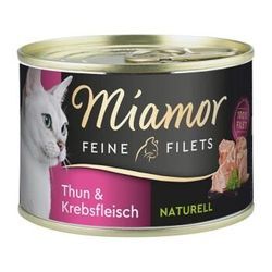 Miamor Feine Filets Naturell Thun & Krebsfleisch 48x156 g