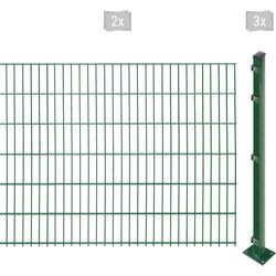 ARVOTEC Doppelstabmattenzaun "EASY 123 zum Aufschrauben" Zaunelemente Zaunhöhe 123 cm, Zaunlänge 2 - 60 m Gr. H/L: 123 cm x 4 m, grün (dunkelgrün) Zaunelemente