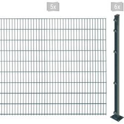 ARVOTEC Doppelstabmattenzaun "EASY 183 zum Aufschrauben" Zaunelemente Zaunhöhe 183 cm, Zaunlänge 2 - 60 m Gr. H/L: 183 cm x 10 m, grau (anthrazit) Zaunelemente