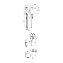 Schell Xeris E HD-M Elektronische Waschtischarmatur mid, Mischwasser, Steckernetzteil, Chrom 012540699