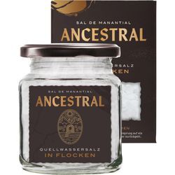 Ancestral Sal de Manantial en Escamas im Glas, Salzflocken aus Navarra, 180 g, Navarra, Food