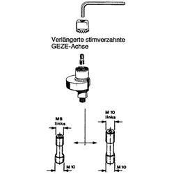 GEZE Steckachse für TS 500 N/NV, TS 550 NV, 550 F, 550 E, 550 IS - 10 mm