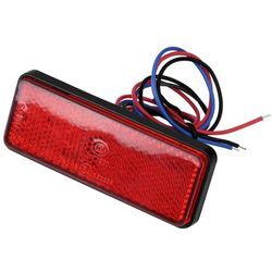 Ej.life - Bremslicht Universal 24 led Motorrad Roller Moped Rechteck led Reflektor 12V Rücklicht Stop Bremslicht Rot Lampe für Roller mtb Fahrrad