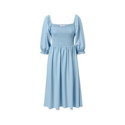 Jerseykleid mit Puffärmeln - Hellblau - Gr.: S