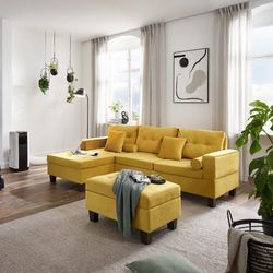 Sofa ROM – Samt Gelb