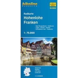 Bikeline Radkarte Deutschland Hohenlohe - Franken 1 : 75 000