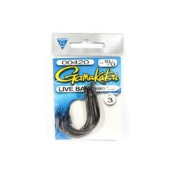 Gamakatsu Live Bait Heavy Duty Größe 10/0, 3 Pro Packung (5512)