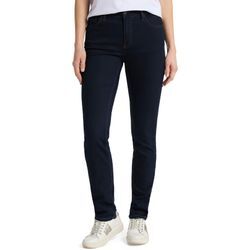 Straight-Jeans MUSTANG "Rebecca" Gr. 38, Länge 32, blau (rinse washed) Damen Jeans Gerade