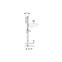 Geberit Duofix Element für Waschtisch, 112-130cm, Wandarmatur Unterputz Breite 50cm, Tiefe 11cm 111493001