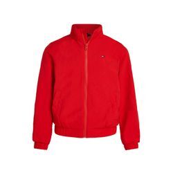 Windbreaker TOMMY HILFIGER "ESSENTIAL JACKET" Gr. 12 (152), rot (fierce red) Jungen Jacken Übergangsjacken Kinder bis 16 Jahre