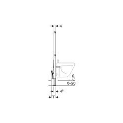 Geberit Duofix Element für Bidet, 112cm, universell Breite 50cm, Tiefe 10cm 111510001