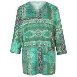 Splitneck-Shirt Green Cotton mehrfarbig, 36