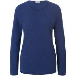 Rundhals-Pullover aus 100% Kaschmir include blau, 44