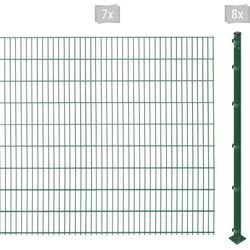 Doppelstabmattenzaun ARVOTEC "ESSENTIAL 183 zum Aufschrauben", grün (dunkelgrün), H:183cm, Stahl, Kunststoff, Zaunelemente, Zaunhöhe 183 cm, Zaunlänge 2 - 60 m