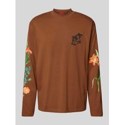 Sweatshirt mit gerippten Abschlüssen Modell 'Diflowerlo'