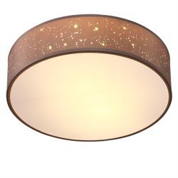 monzana® Deckenlampe Taupe Stoff Ø30cm Sternenhimmel