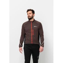 Fahrradjacke JACK WOLFSKIN "MOROBBIA ALPHA INS JKT M", Herren, Gr. L (52), rot (rot, earth), 1. OBERSTOFF 100% POLYAMID 2. OBERSTOFF 88% POLYAMID, 12% ELASTHAN 1.FUTTER 100% POLYESTER 2.LINING 100% POLYESTER, Jacken