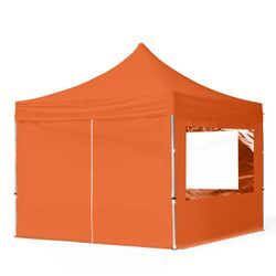 TOOLPORT 3x3m Aluminium Faltpavillon, inkl. 4 Seitenteile, orange - (59012)