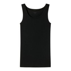 Schiesser Tanktop Pure Rib Tank-top unterhemd unterzieh-shirt, schwarz