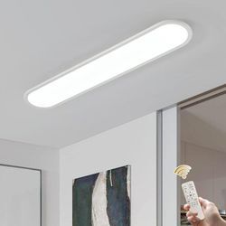 Ganeed - Dimmbare LED-Deckenleuchte, lange deckenlampe mit Fernbedienung, Moderne Ultraschlanke Deckenleuchte für Schlafzimmer, Küche, Schrank, Flur,