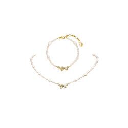 Adorn Necklace & Bracelet Set Gold