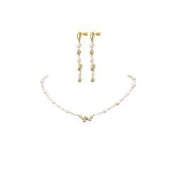 Adorn Necklace & Earrings Set Gold