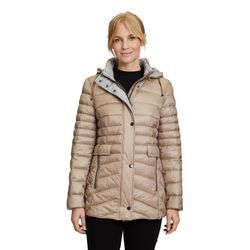 Steppjacke GIL BRET, Damen, Gr. 38, beige (sandstorm), Web, Steppware, Obermaterial: 100% Polyamid, unifarben, casual, gerade Po-bedeckend, Rundhals, Jacken, mit abnehmbarer Kapuze