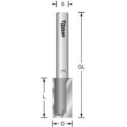 Nutfräser mit Schaft 6mm, D=2mm, L=6,5mm, GL=40mm