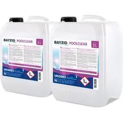 2 x 5 L BAYZID® Poolclear - Trübungsbeseitigung für Pool-Filter mit Kartuschen &...