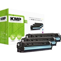 KMP Toner ersetzt HP 125A, CB541A, CB542A, CB543A Kompatibel Kombi-Pack Cyan, Magenta, Gelb 1400 Seiten H-T113 CMY 1216,0030