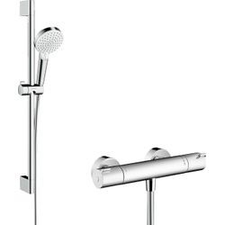 Hansgrohe Brausenkombi Crometta Vario/ Ecostat 1001 CL/Unica 650mm weiss/chrom, 27812400 27812400