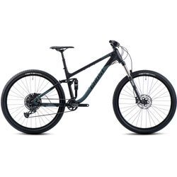 Mountainbike GHOST "Kato FS Essential" Gr. 39, schwarz (dunkelpetrol, schwarz), Fahrräder, 39cm, 27,5 Zoll (69,85cm), für Damen und Herren, Kettenschaltung