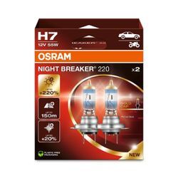 OSRAM NIGHT BREAKER® 220 H7 Duobox Glühlampe, Fernscheinwerfer,Glühlampe, Hauptscheinwerfer,Glühlampe, Nebelscheinwerfer,Glühlampe, Tagfahrleuchte,Glü