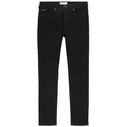 TOM TAILOR DENIM Herren Piers Slim Superstretch Jeans, schwarz, Logo Print, Gr. 28/32