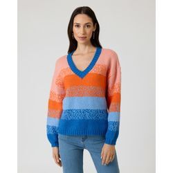 Strickpullover mit Color-Streifen