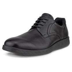 Schnürschuh ECCO "S Lite Hybrid", Herren, Gr. 42, schwarz, Glattleder, leicht glänzend, sportlich, Schuhe, mit ultraleichter PU-Laufsohle, Freizeitschuh, Halbschuh, Schnürschuh