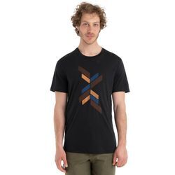 Icebreaker Merino 125 Cool-Lite™ Sphere II T-Shirt Levels - Mann - Black - Größe XXL