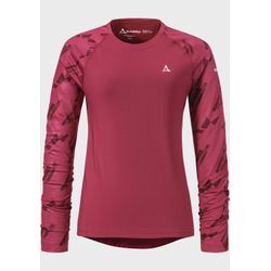 Funktionsshirt SCHÖFFEL "Longsleeve Lakata Trail L" Gr. 38, rot (3750, rot), Oberstoff : 79% Polyester 21% Elasthan, Shirts