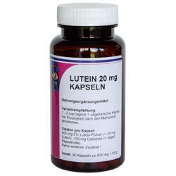 Lutein 20 mg - 90 Kapseln ohne Zusätze [636,11 EUR pro kg]