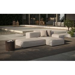 Big-Sofa DESIGNWERK "Puzzle, Designsofa für Indoor und Outdoor, bequem, modular", grau (smoke), B:270cm H:64cm T:180cm, 100% Polypropylen, Sofas, wasserabweisend und strapazierfähig