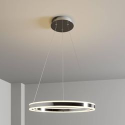 Lucande LED-Pendelleuchte Lyani, Ø 60 cm, chrom, dimmbar